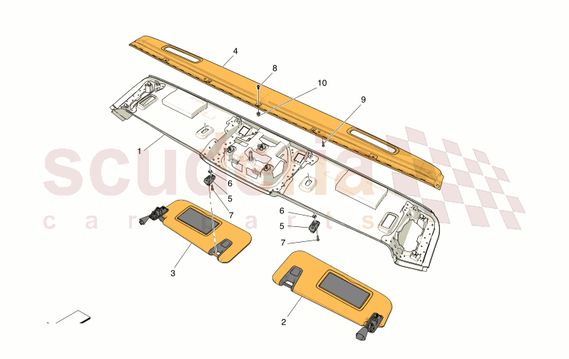 ROOF AND SUN VISORS of Maserati Maserati GranCabrio M189    AUTOMATIC 4WD 3.0 BT V6 490 HP