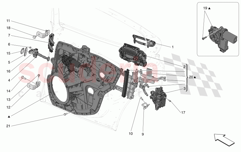 REAR DOORS: MECHANISMS of Maserati Maserati Grecale Modena Automatic 2.0 T4 4WD 250HP MHEV