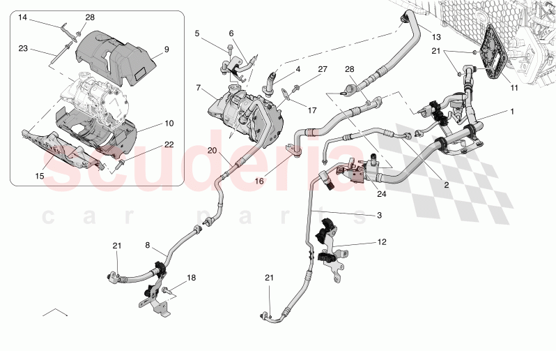 A/C UNIT: ENGINE COMPARTMENT DEVICES of Maserati Maserati Grecale Folgore Automatic 4WD BEV 400 kW