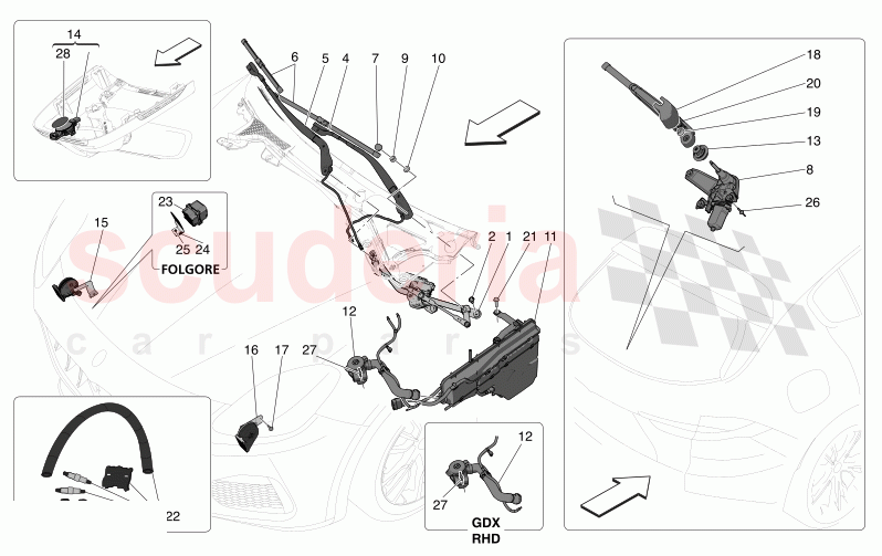 EXTERNAL VEHICLE DEVICES of Maserati Maserati Grecale Folgore Automatic 4WD BEV 400 kW