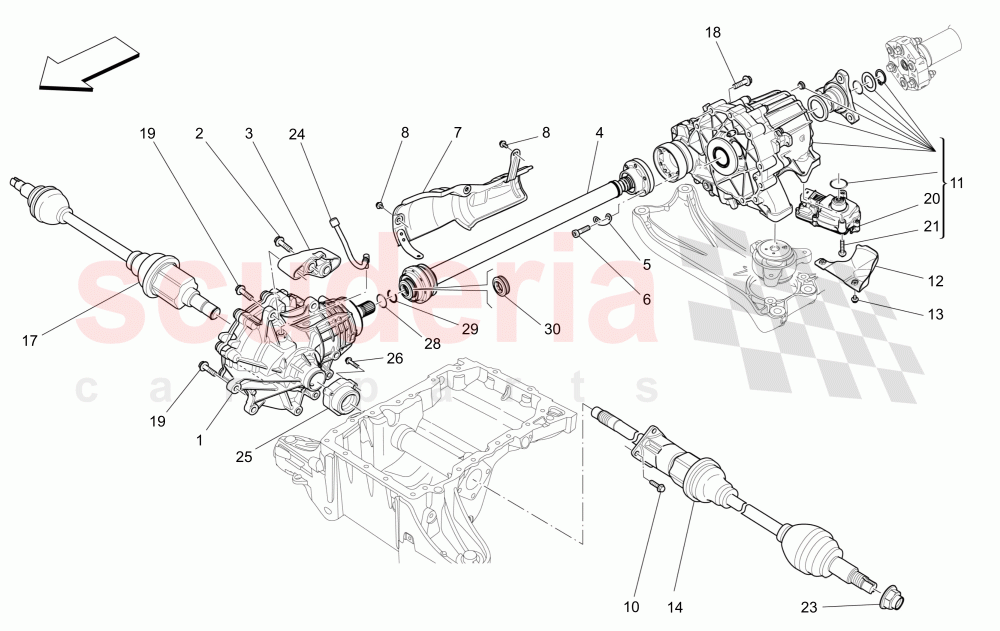 FRONT WHEELS TRANSMISSION of Maserati Maserati Levante (2017+)