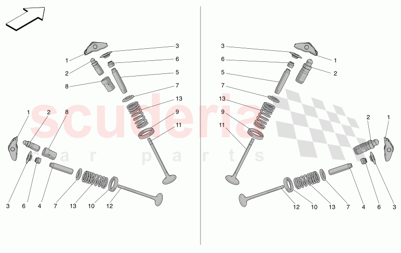 VALVES of Maserati Maserati GranTurismo M189 MODENA  AUTOMATIC 4WD 3.0 BT V6 490 HP
