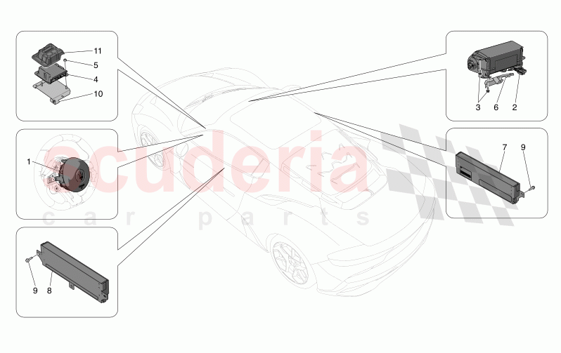 AIRBAG SYSTEM of Maserati Maserati MC20 Notte Automatic 3.0 BT V6 2WD 630HP