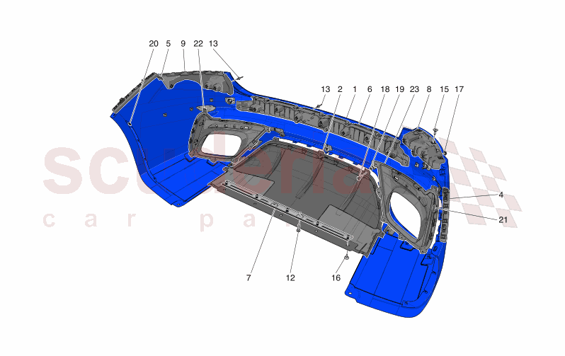 REAR BUMPER of Maserati Maserati GranCabrio M189 TROFEO  AUTOMATIC 4WD 3.0 BT V6 550 HP