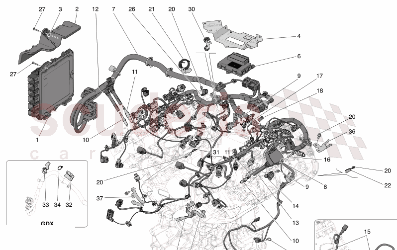 ELECTRONIC CONTROL: INJECTION AND ENGINE TIMING CONTROL of Maserati Maserati GranTurismo M189 TROFEO  AUTOMATIC 4WD 3.0 BT V6 550 HP