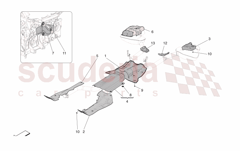THERMAL INSULATING PANELS of Maserati Maserati GranCabrio M189    AUTOMATIC 4WD 3.0 BT V6 490 HP