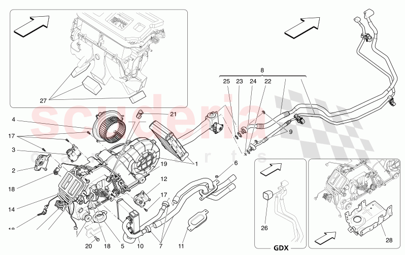 A/C UNIT: TUNNEL DEVICES of Maserati Maserati Levante Modena S Automatic 3.0 BT V6 4WD 430HP