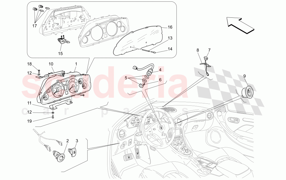 PASSENGER COMPARTMENT DEVICES (Dashboard) of Maserati Maserati 4200 Coupe (2002-2004) CC