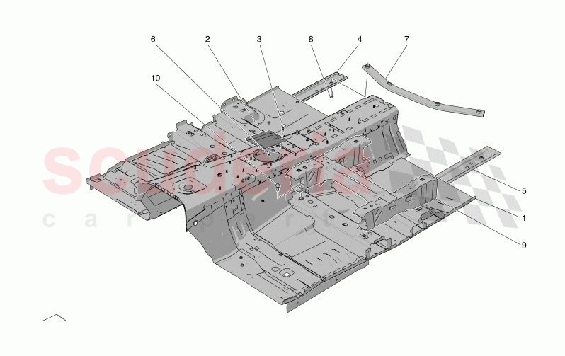 CENTRAL STRUCTURAL FRAMES AND SHEET PANELS of Maserati Maserati Grecale Modena Automatic 2.0 T4 4WD 250HP MHEV