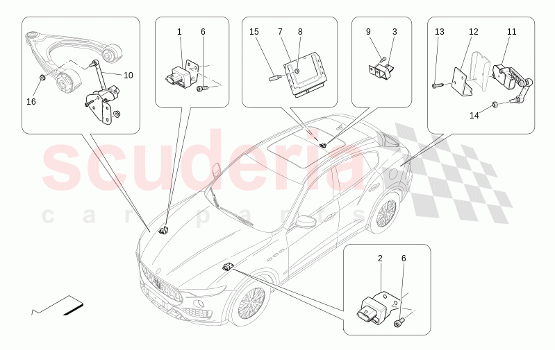 ELECTRONIC CONTROL (SUSPENSION) of Maserati Maserati Levante Modena Automatic 3.0 BT V6 4WD 350HP