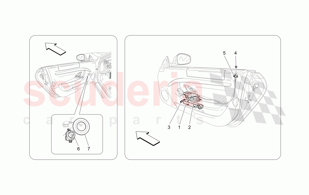 DOOR DEVICES (Not available with: Special Edition) of Maserati Maserati GranTurismo (2007-2010) Auto