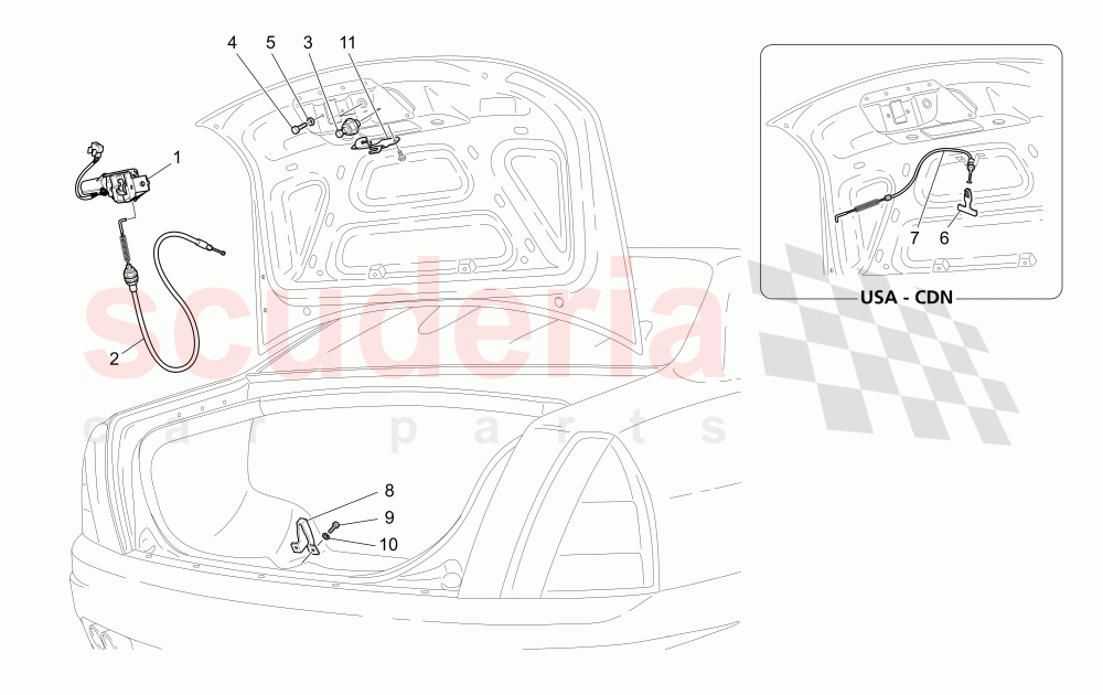 REAR LID OPENING CONTROL of Maserati Maserati Quattroporte (2009-2012) Sport GTS