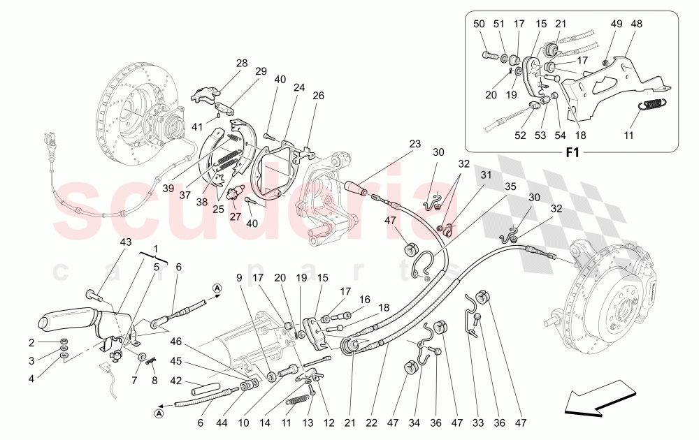 PARKING BRAKE of Maserati Maserati 4200 Coupe (2005-2007) CC