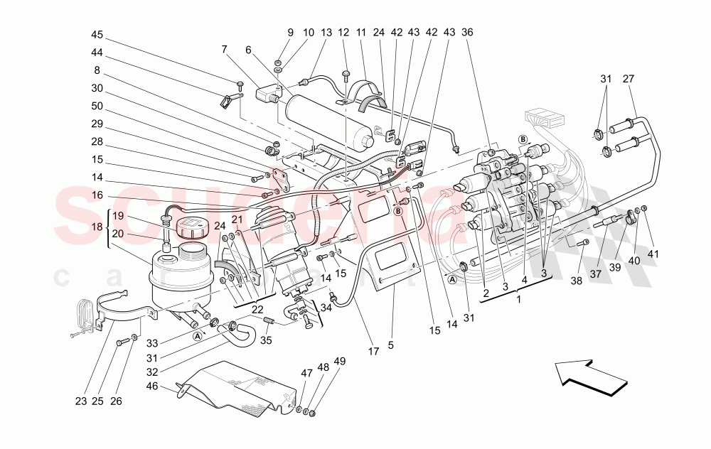 POWER UNIT AND TANK (Valid for F1) of Maserati Maserati 4200 Spyder (2005-2007) CC