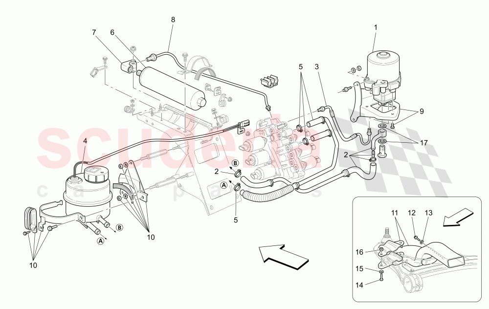 GEARBOX ACTIVATION HYDRAULICS: TANK AND PUMP of Maserati Maserati GranTurismo (2012-2016) Sport CC