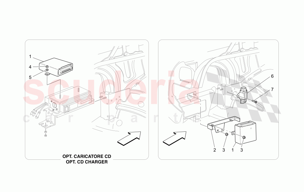TRUNK COMPARTMENT CONTROL UNITS (L.H. Side) of Maserati Maserati GranSport Spyder (2005-2007)