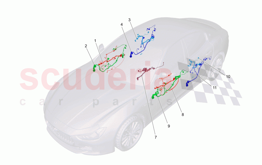 MAIN WIRING (Not available with: CENTRALIZED ELECTRICAL LOCKING) of Maserati Maserati Ghibli (2017+) S Q4