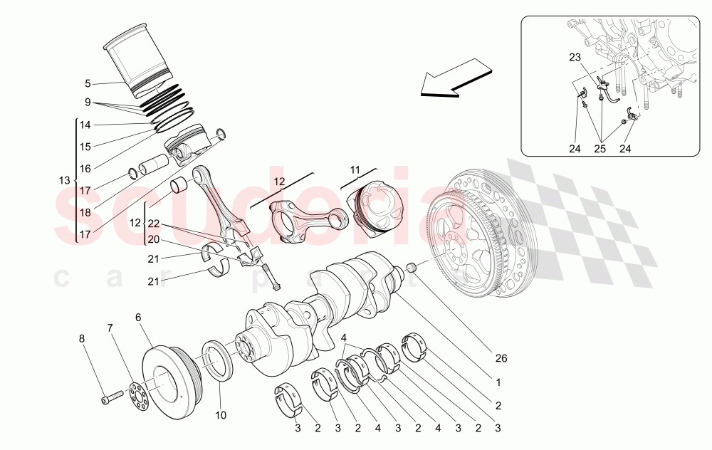 CRANK MECHANISM of Maserati Maserati Quattroporte (2013+) GTS