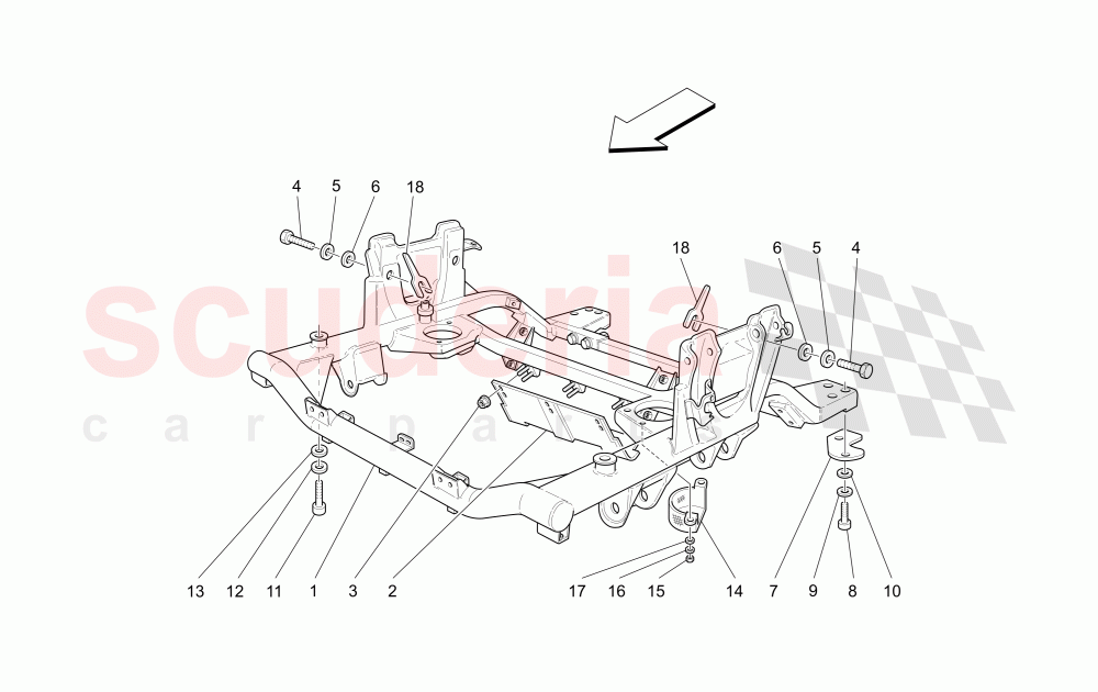 FRONT UNDERCHASSIS (Available with: "GranSport MC Victory" Version) of Maserati Maserati GranSport Coupe (2005-2007)