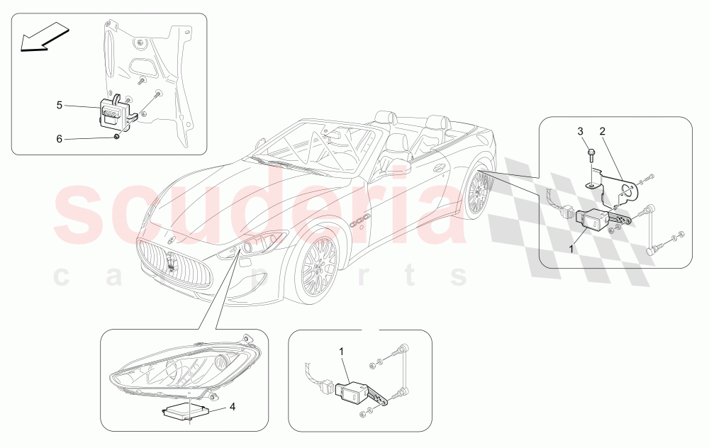 LIGHTING SYSTEM CONTROL (Available with: Sport, Special Edition) of Maserati Maserati GranCabrio (2013+) Sport