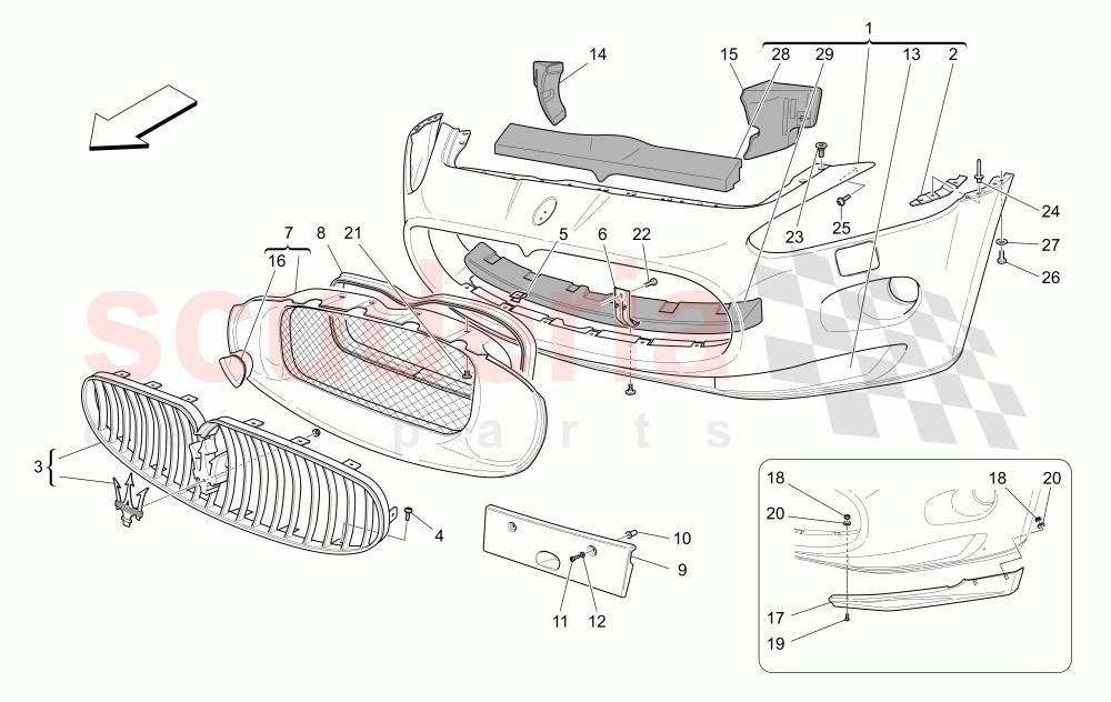 FRONT BUMPER of Maserati Maserati GranTurismo (2009-2012) S Auto