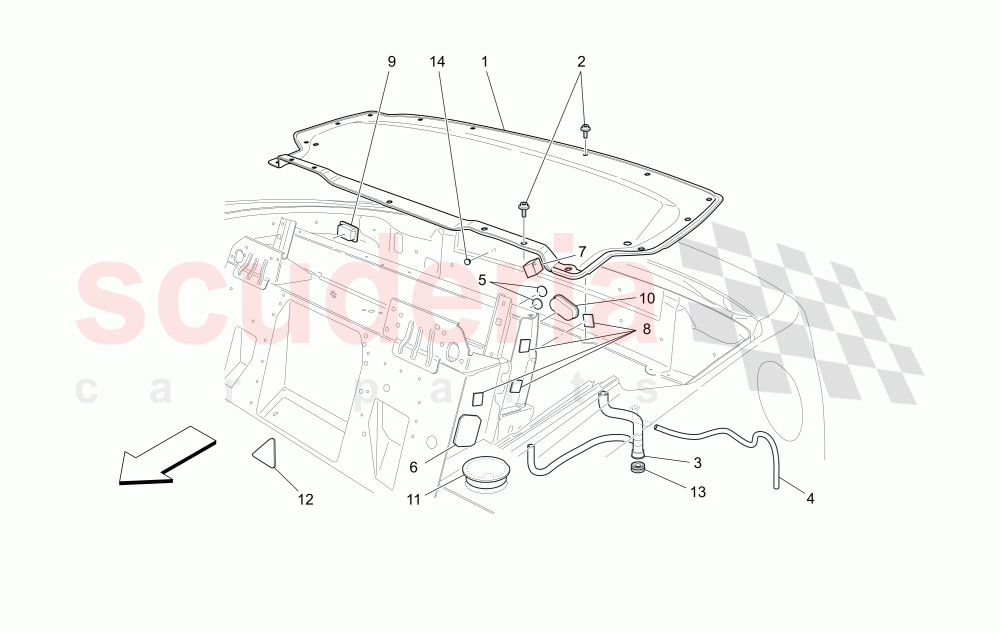 ELECTRICAL CAPOTE: TOP HOUSING of Maserati Maserati GranCabrio (2013+) Sport