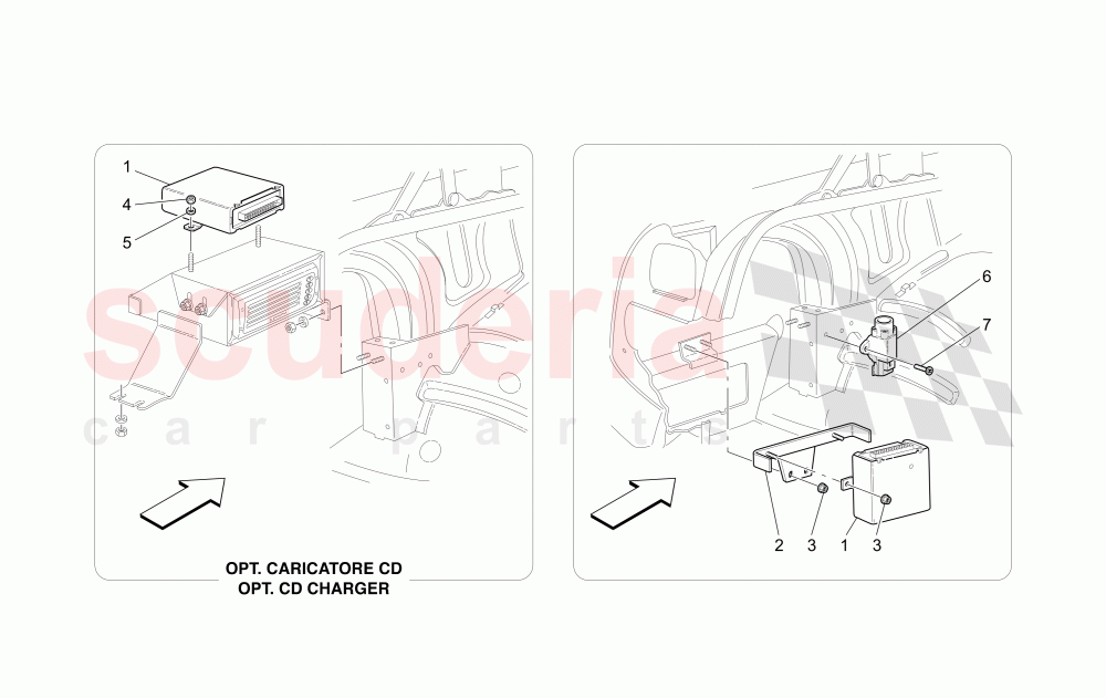 TRUNK COMPARTMENT CONTROL UNITS (L.H. Side) of Maserati Maserati 4200 Coupe (2002-2004) CC