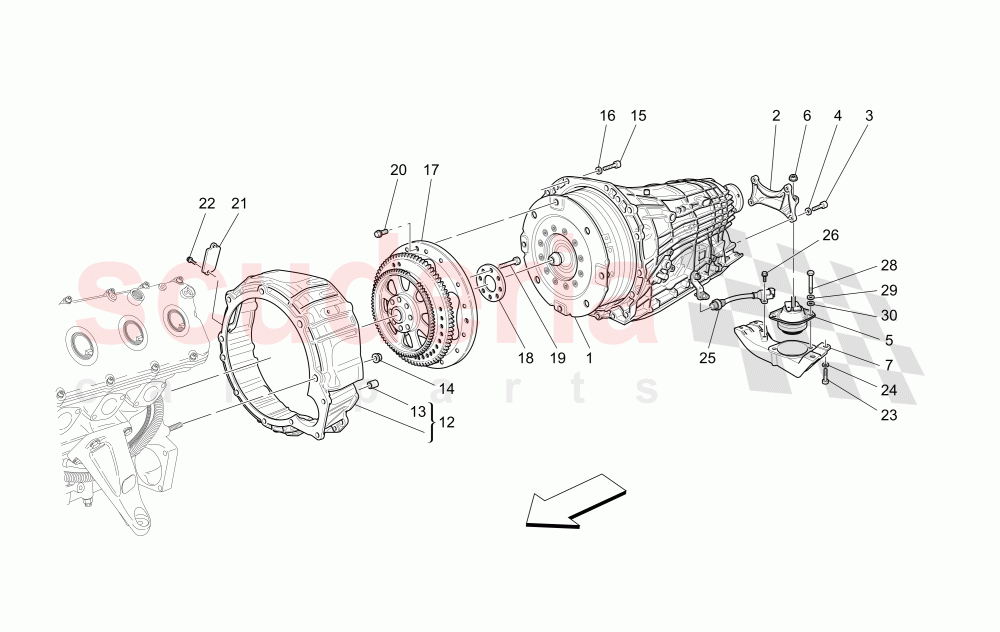 GEARBOX HOUSINGS of Maserati Maserati GranCabrio (2016+) MC