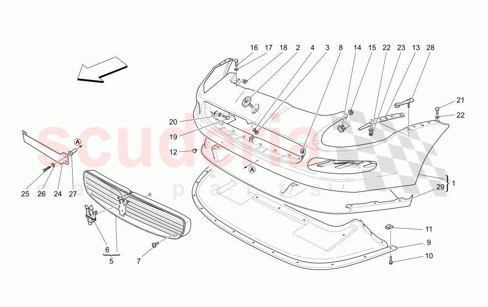 FRONT BUMPER of Maserati Maserati 4200 Coupe (2005-2007) CC