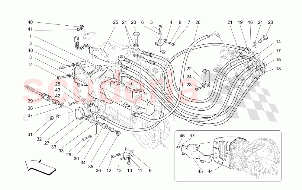 F1 CLUTCH HYDRAULIC CONTROL (Valid for F1) of Maserati Maserati 4200 Coupe (2002-2004) CC