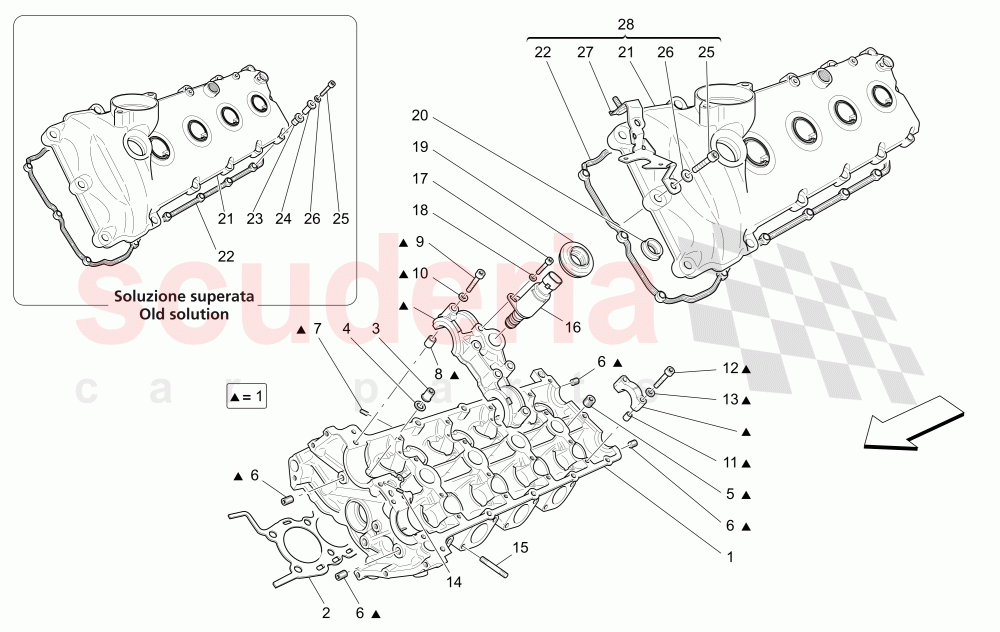 LH CYLINDER HEAD of Maserati Maserati GranCabrio (2010-2012)