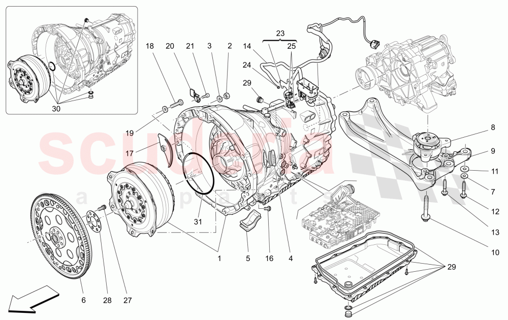 GEARBOX HOUSINGS of Maserati Maserati Quattroporte (2013-2016) S Q4