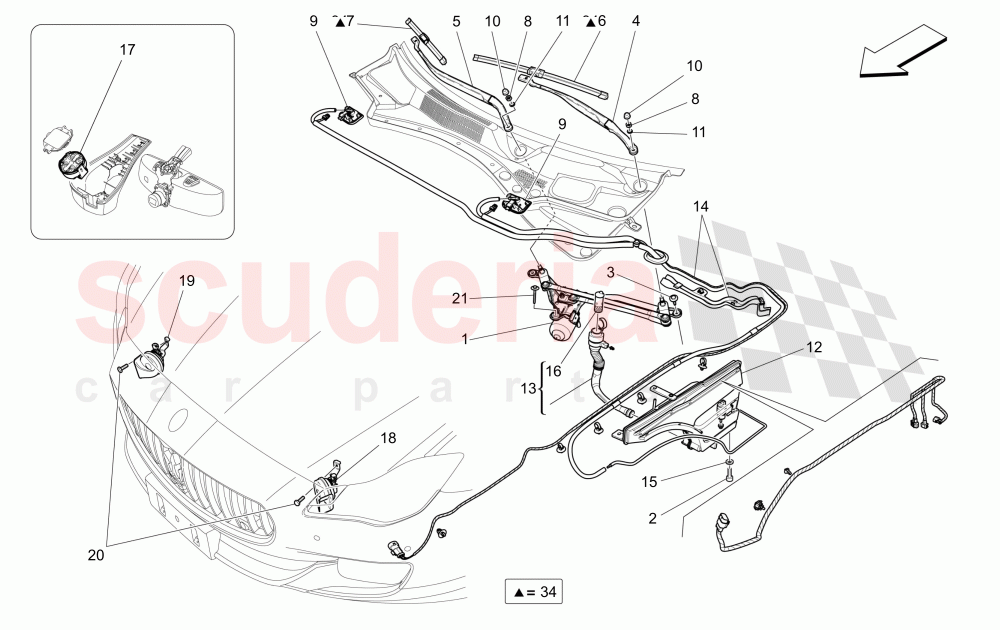 EXTERNAL VEHICLE DEVICES of Maserati Maserati Quattroporte (2013-2016) S V6 410bhp