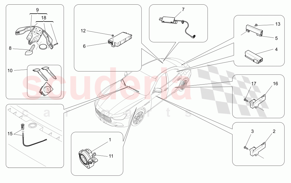ALARM AND IMMOBILIZER SYSTEM of Maserati Maserati Ghibli (2017+) S