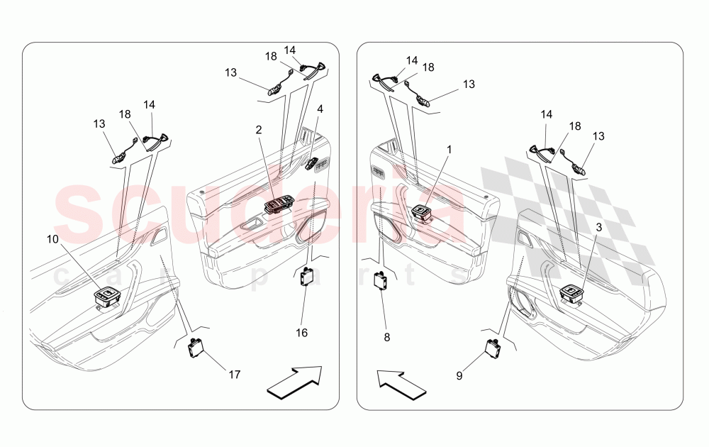 DOOR DEVICES of Maserati Maserati Ghibli (2017+)