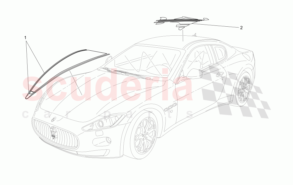 SHIELDS, TRIMS AND COVERING PANELS of Maserati Maserati GranTurismo (2012-2016) Sport Auto