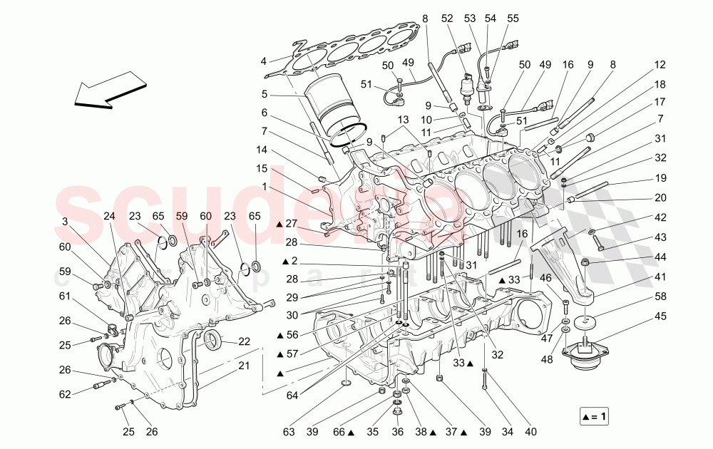 CRANKCASE of Maserati Maserati 4200 Coupe (2005-2007) CC