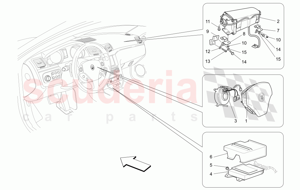 FRONT AIRBAG SYSTEM (Not available with: Special Edition) of Maserati Maserati GranTurismo (2011-2013) Auto