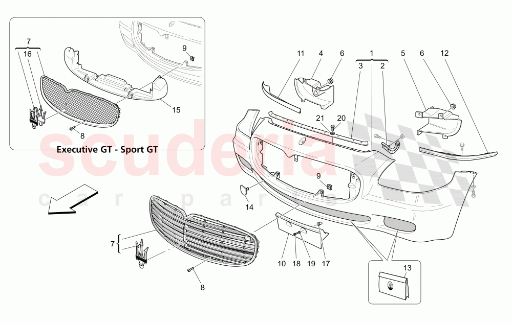 FRONT BUMPER of Maserati Maserati Quattroporte (2003-2007) DuoSelect
