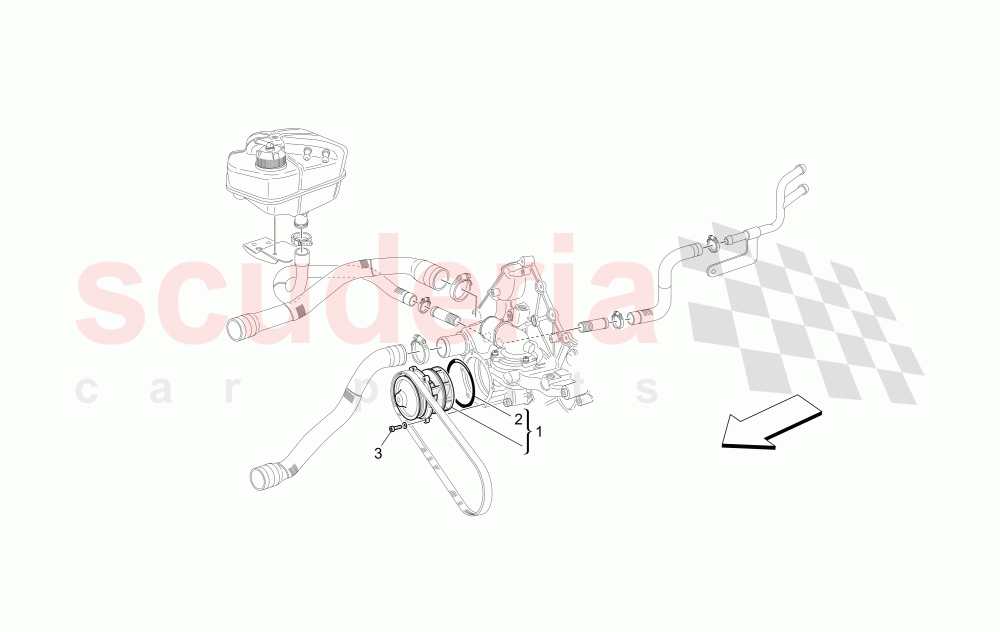 COOLING SYSTEM: WATER PUMP of Maserati Maserati GranCabrio (2016+) MC