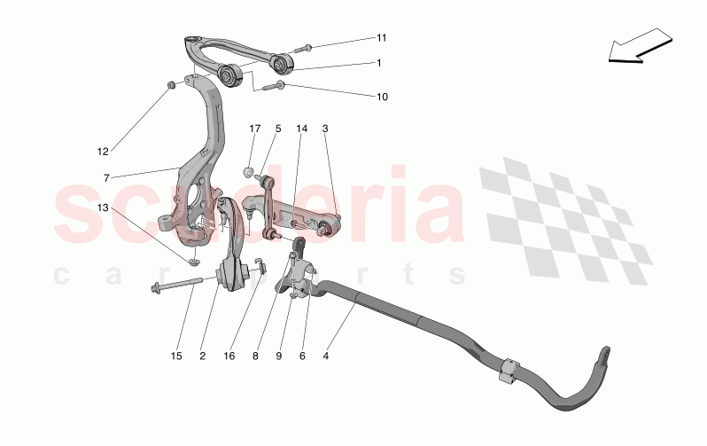 FRONT SUSPENSION of Maserati Maserati Grecale GT Automatic 2.0 T4 4WD 250HP MHEV