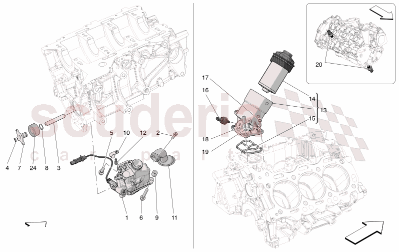 LUBRICATION SYSTEM: PUMP AND FILTER of Maserati Maserati GranCabrio M189 TROFEO  AUTOMATIC 4WD 3.0 BT V6 550 HP