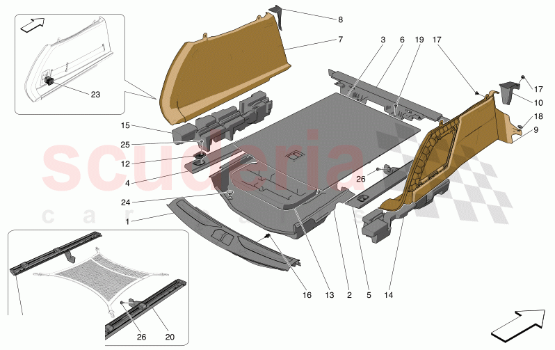 LUGGAGE COMPARTMENT MATS of Maserati Maserati Grecale GT Automatic 2.0 T4 4WD 300HP MHEV