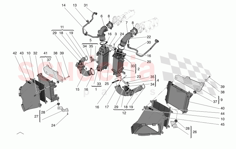 INTERCOOLER SYSTEM of Maserati Maserati Grecale Trofeo Automatic 3.0 BT V6 530HP