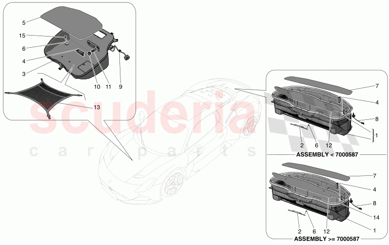 TRUNK COMPARTMENTS of Maserati Maserati MC20 Automatic 3.0 BT V6 2WD 630HP