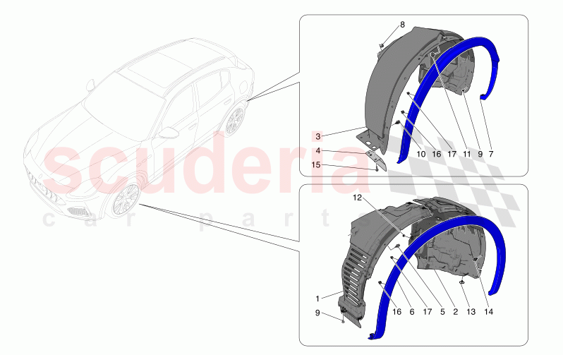 WHEELHOUSE AND LIDS of Maserati Maserati Grecale GT Automatic 2.0 T4 4WD 250HP MHEV