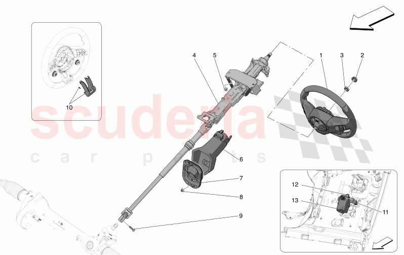 STEERING COLUMN AND STEERING WHEEL UNIT of Maserati Maserati Grecale GT Automatic 2.0 T4 4WD 300HP MHEV