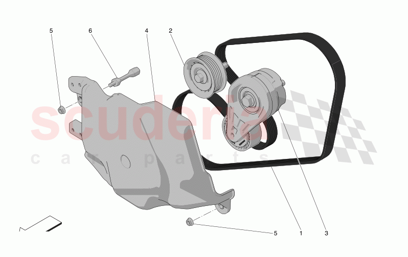 AUXILIARY DEVICE BELTS of Maserati Maserati Grecale Modena Automatic 2.0 T4 4WD 250HP MHEV