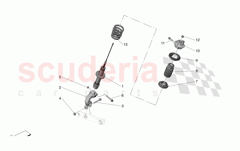 REAR SHOCK ABSORBER DEVICES of Maserati Maserati MC20 Icona Automatic 3.0 BT V6 2WD 630HP
