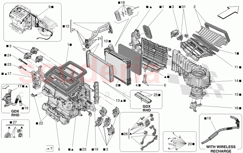 A/C UNIT: DASHBOARD DEVICES of Maserati Maserati Grecale Modena Automatic 2.0 T4 4WD 250HP MHEV